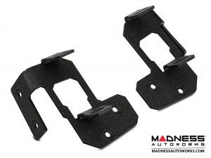 Jeep Wrangler JK Square Dual Beam LED Lights w/A-Pillar Mounting Brackets - 3"